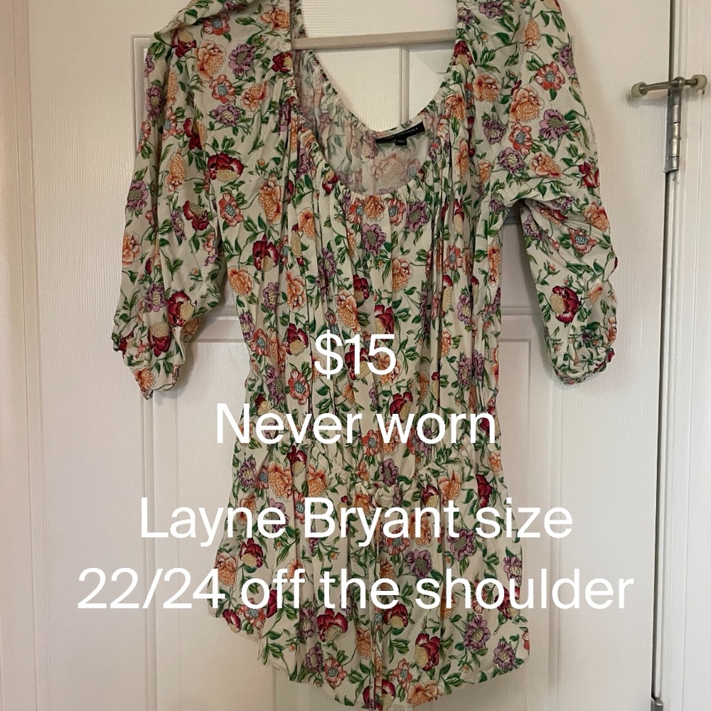 Layne Bryant off the shoulder top 22/24